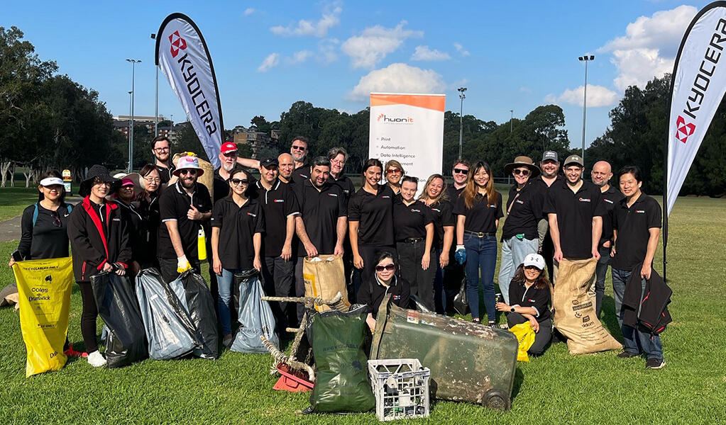 Participants in Business Clean Up Day